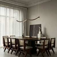 WOMO Scandi Curved Wooden Pendant Light-WM3245