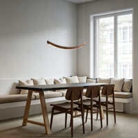 WOMO Scandi Curved Wooden Pendant Light-WM3245