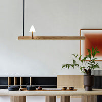 WOMOMushroom Wooden Linear Pendant Light-WM3247