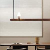 WOMOMushroom Wooden Linear Pendant Light-WM3247
