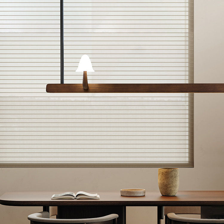WOMOMushroom Wooden Linear Pendant Light-WM3247