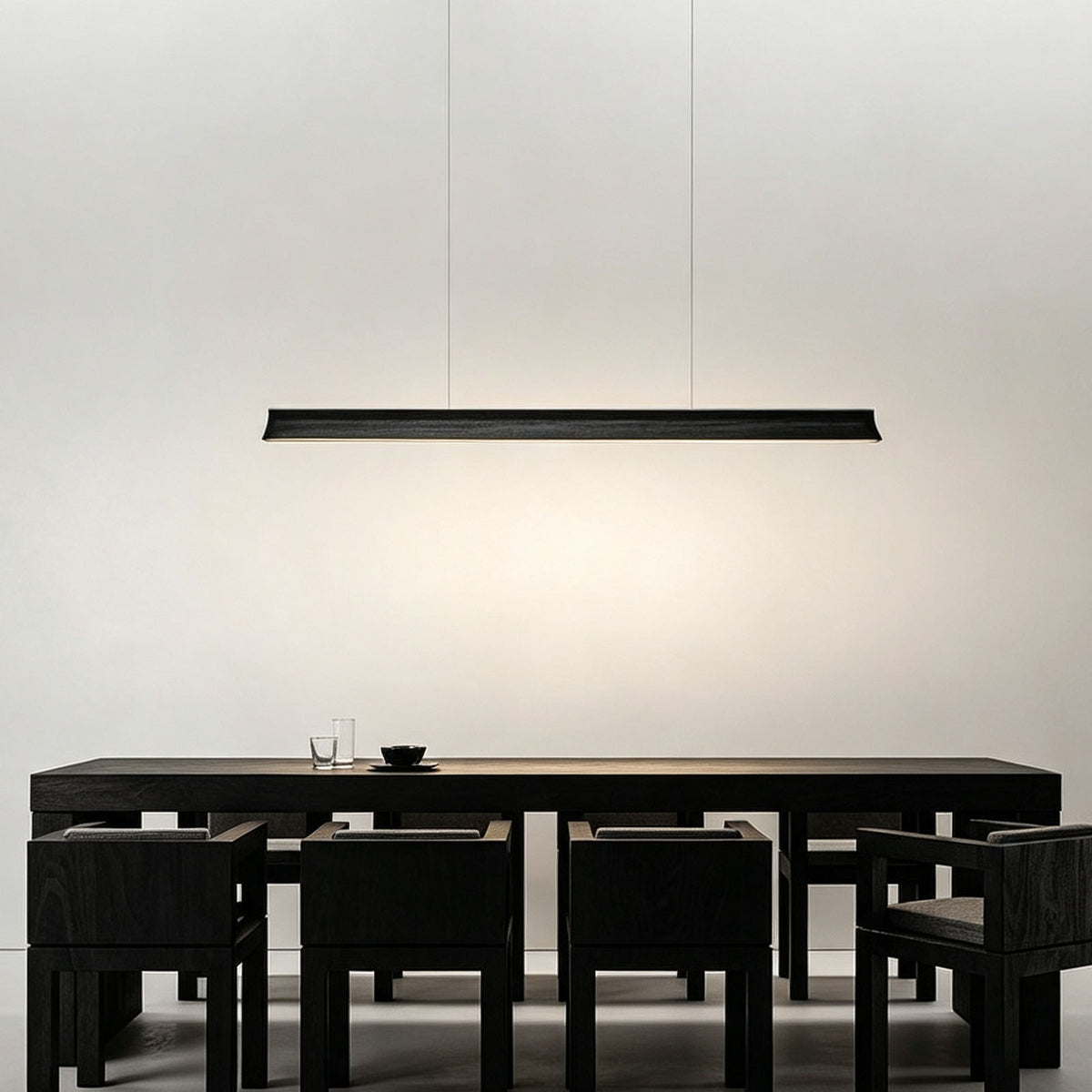 WOMO Minimalist Wooden LED Linear Pendant Light-WM3248