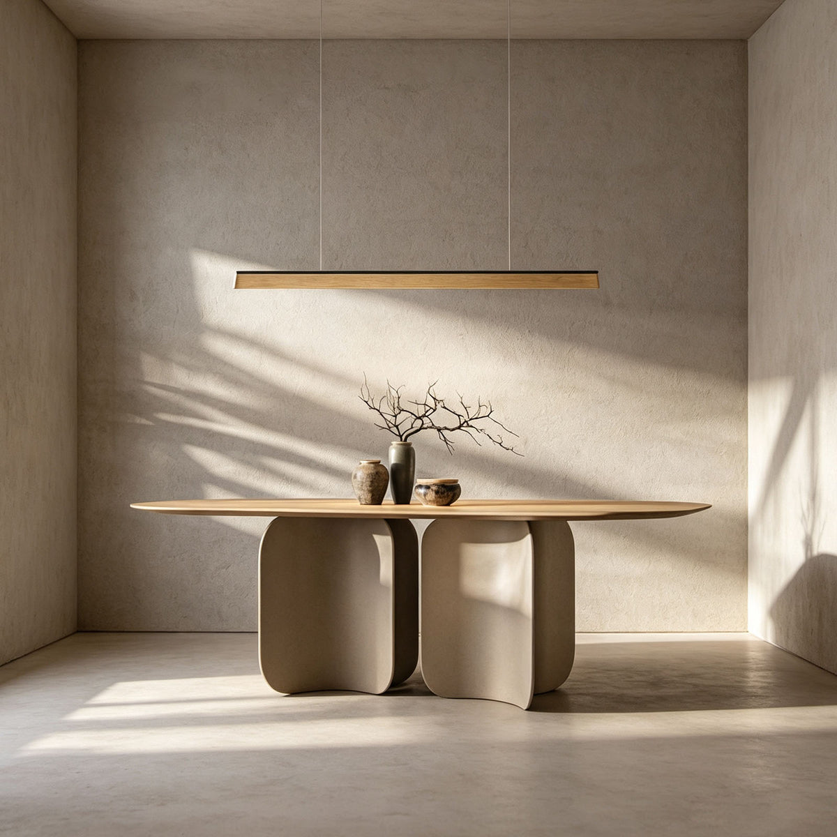 WOMO Modern Wooden Linear Pendant Light-WM3249