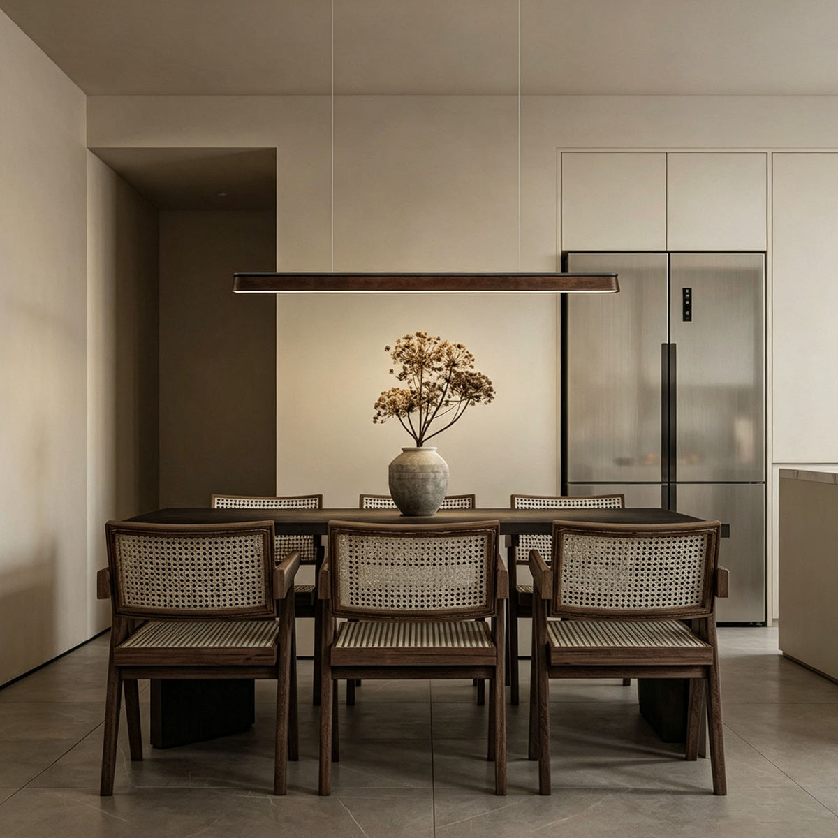 WOMO Modern Wooden Linear Pendant Light-WM3249