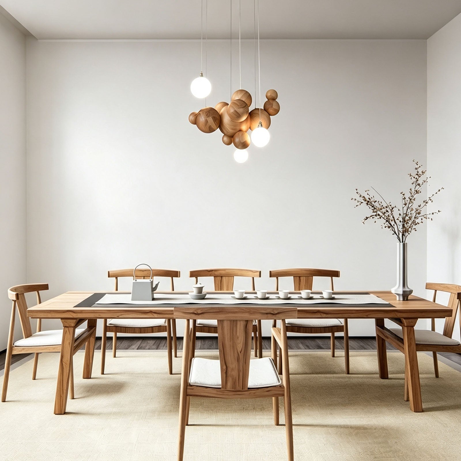 WOMO Wooden Bubble Pendant Light-WM3251