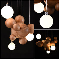 WOMO Wooden Bubble Pendant Light-WM3251