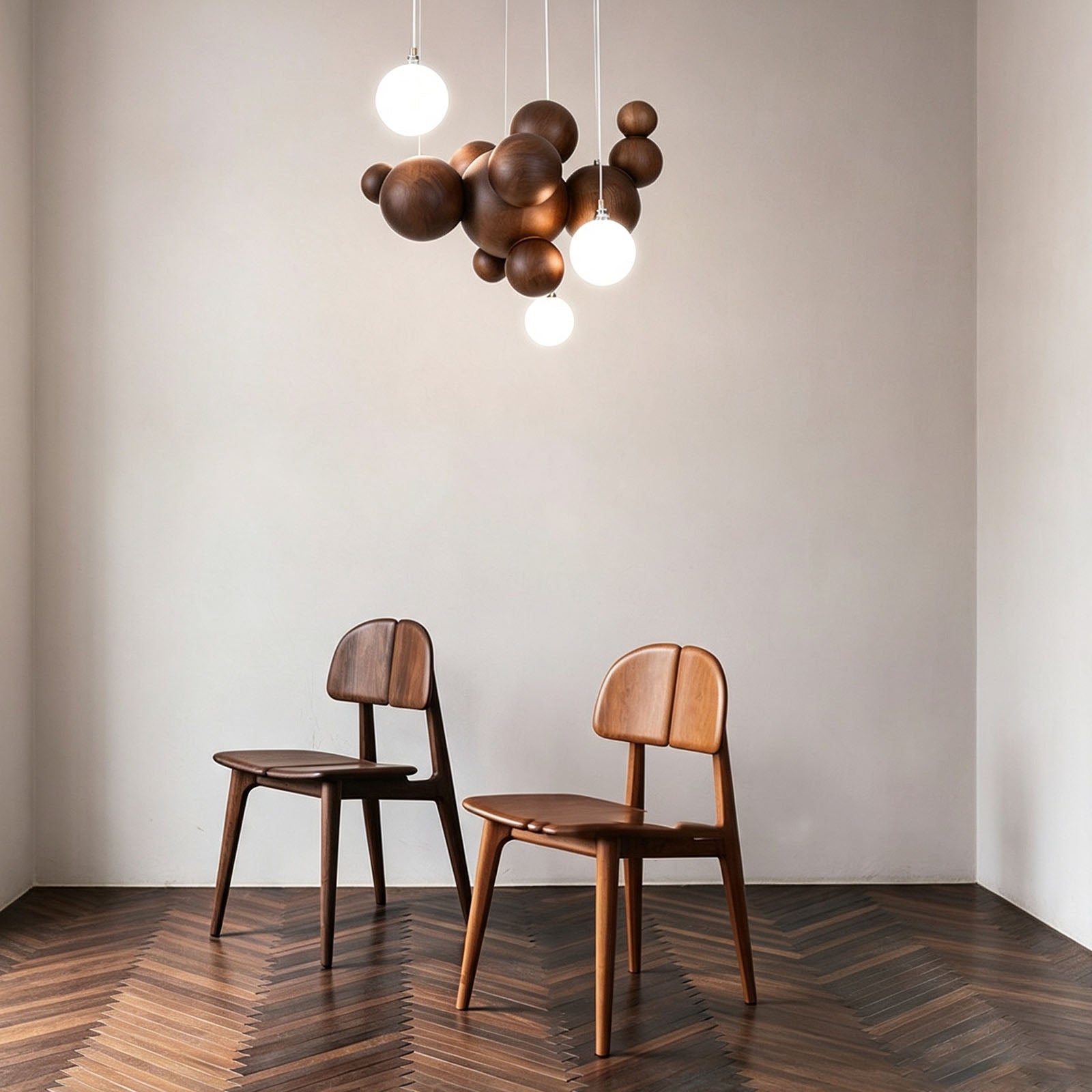 WOMO Wooden Bubble Pendant Light-WM3251