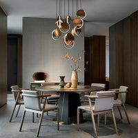 WOMO Wood Disc Cluster Pendant Light-WM3252
