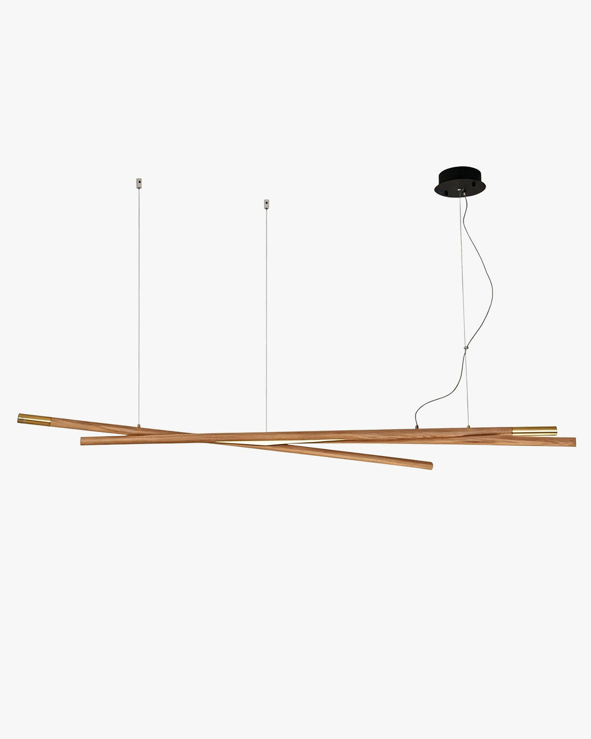 WOMO Crossed Wooden Rod Linear Pendant Light -WM3253