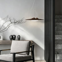 WOMO Mountain‑Inspired Wooden Disc Pendant Light-WM3254
