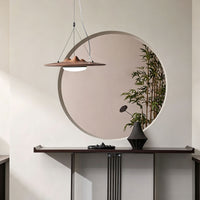 WOMO Mountain‑Inspired Wooden Disc Pendant Light-WM3254