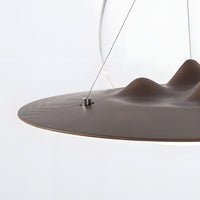 WOMO Mountain‑Inspired Wooden Disc Pendant Light-WM3254