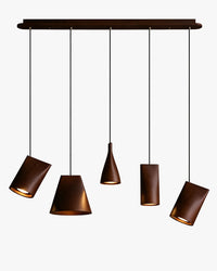 WOMO Multi‑Head Linear Wooden Pendant Light-WM3255