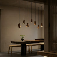 WOMO Multi‑Head Linear Wooden Pendant Light-WM3255