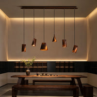 WOMO Multi‑Head Linear Wooden Pendant Light-WM3255