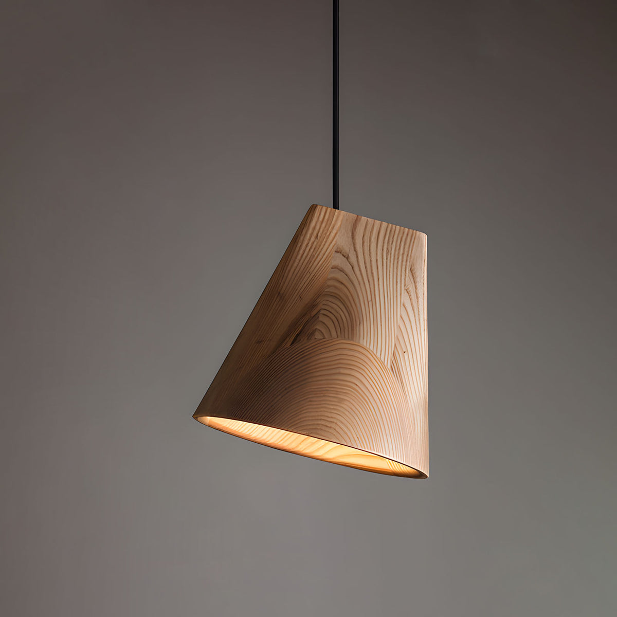 WOMO Wooden Taper Single Pendant Light-WM3256