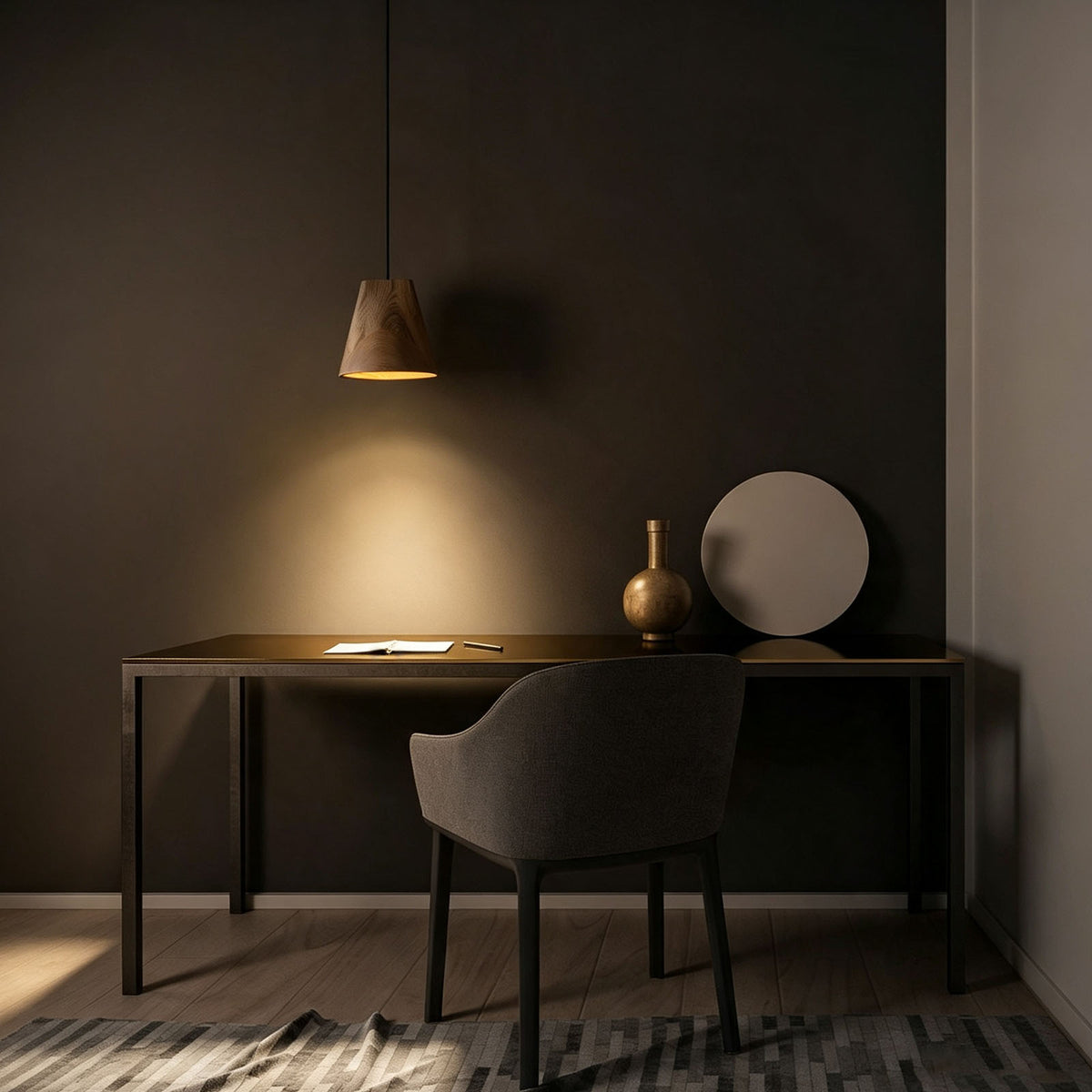 WOMO Wooden Taper Single Pendant Light-WM3256