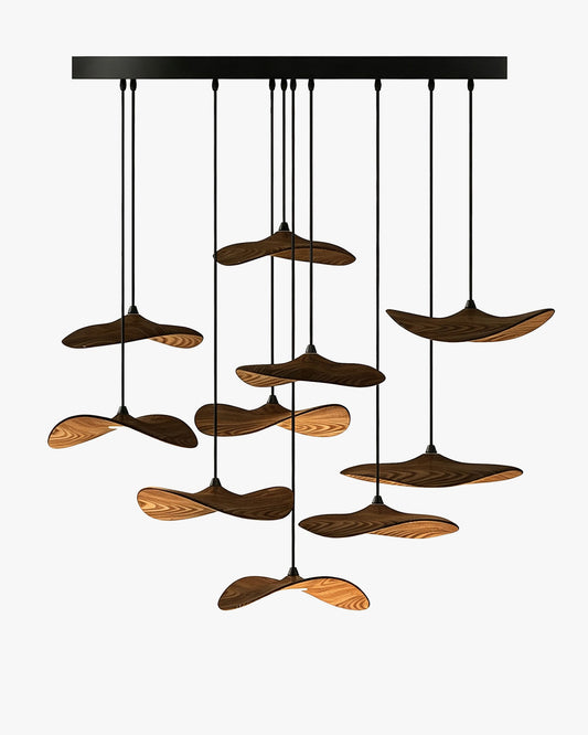 WOMO Wooden Leaf Pendant Light-WM3257