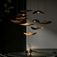 WOMO Wooden Leaf Pendant Light-WM3257