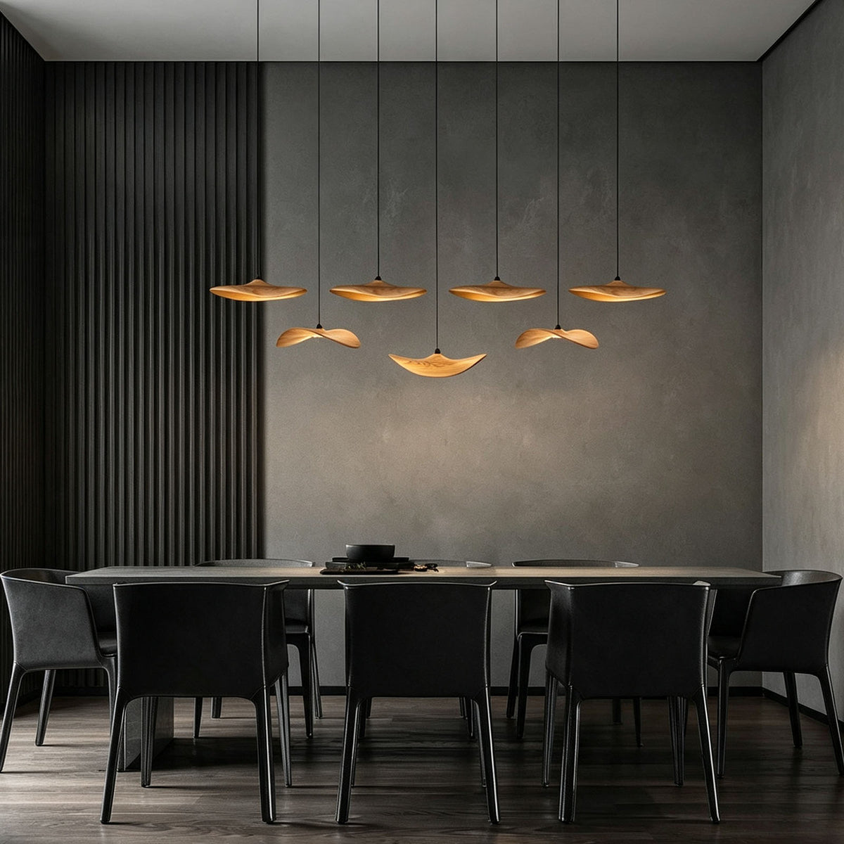 WOMO Wooden Leaf Pendant Light-WM3257