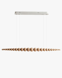 WOMO Wooden Bead Linear Pendant Light-WM3258