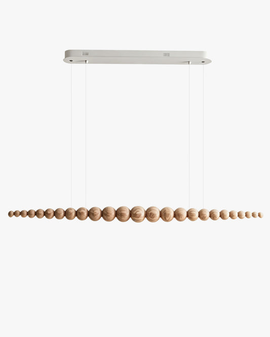 WOMO Wooden Bead Linear Pendant Light-WM3258