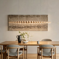 WOMO Wooden Bead Linear Pendant Light-WM3258