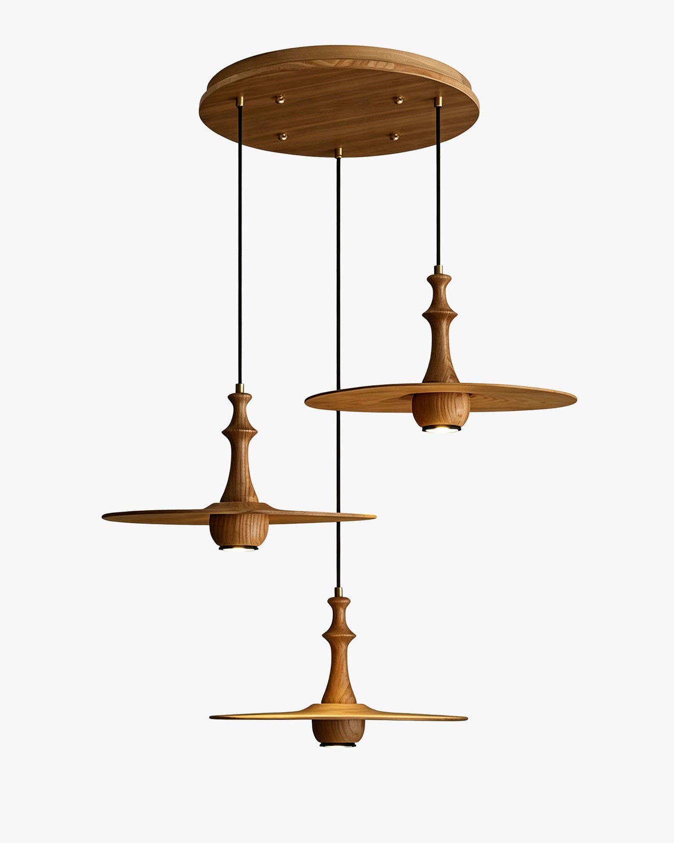 WOMO Wood Flying Saucer Chandelier-WM3259