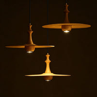WOMO Wood Flying Saucer Chandelier-WM3259