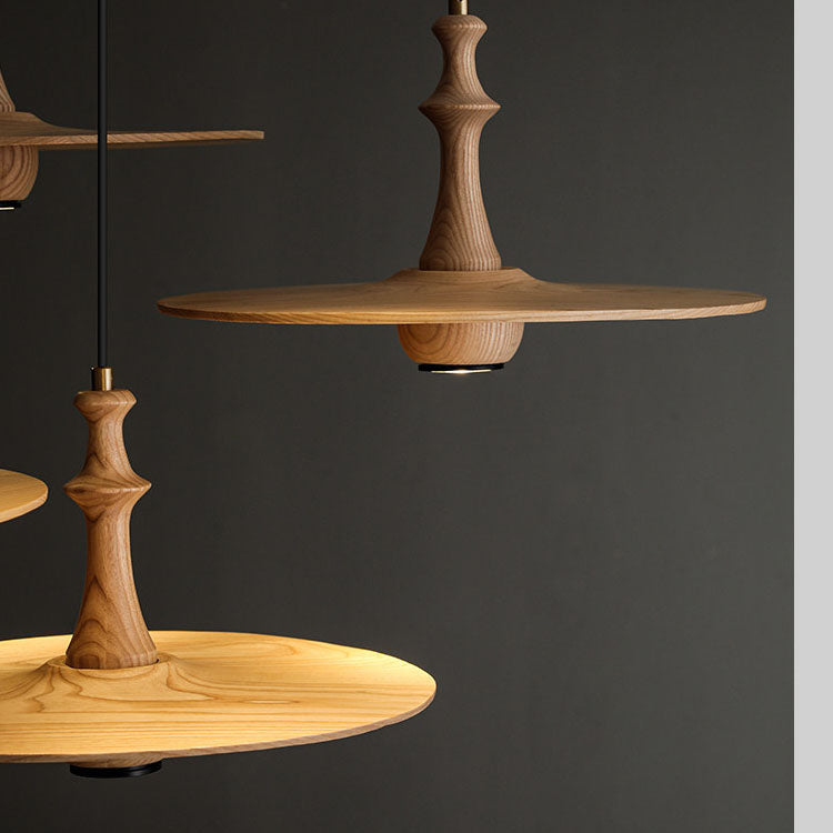 WOMO Wood Flying Saucer Chandelier-WM3259