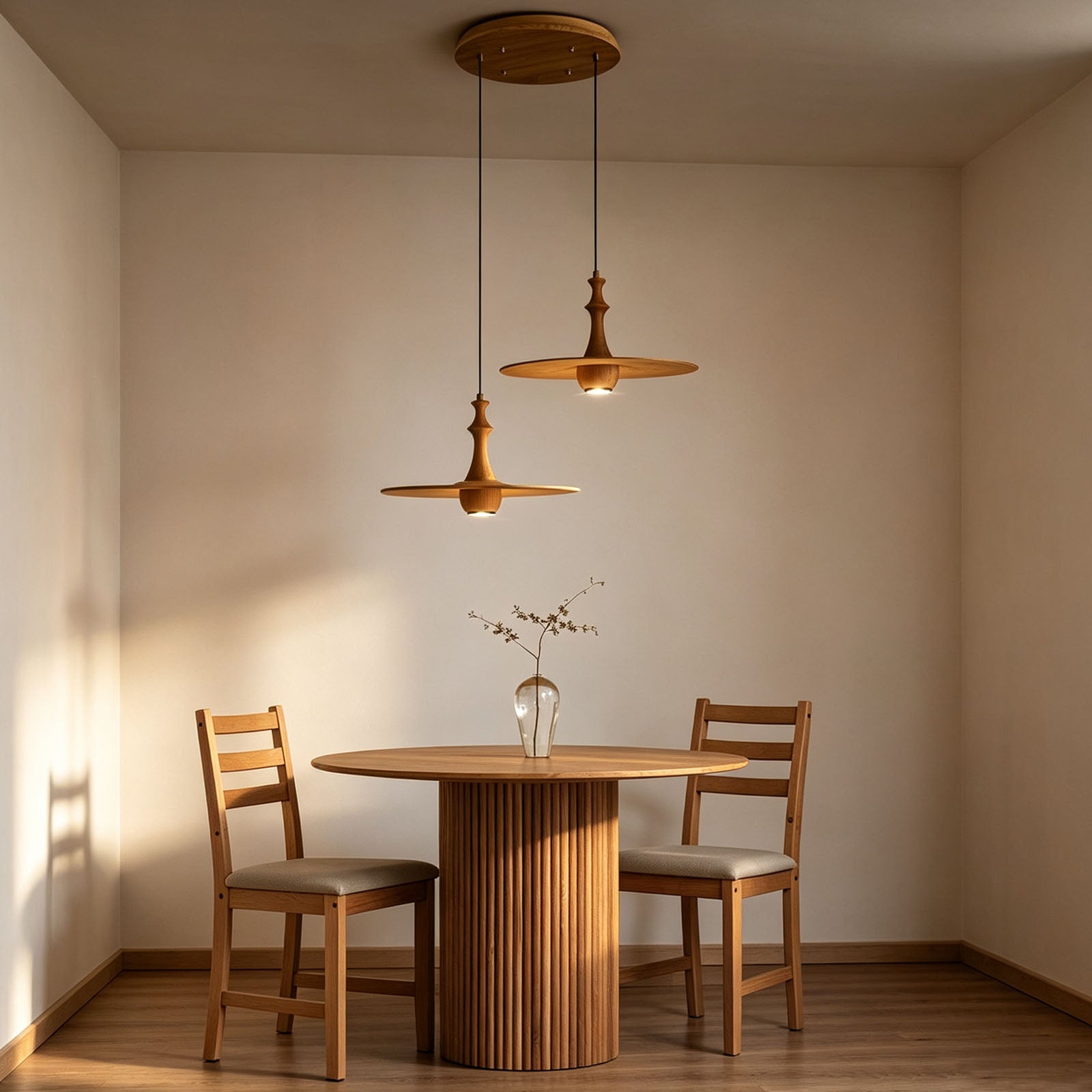 WOMO Wood Flying Saucer Chandelier-WM3259