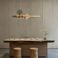 WOMO Mid-Century Wood Zen Chandelier-WM3260