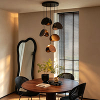 WOMO Mid‑Century Solid Wood Petal Chandelier-WM3261