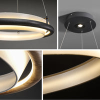WOMO Circular Wood Ring LED Chandelier-WM3263