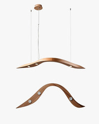 WOMO Wood Wave Linear Pendant Light-WM3264