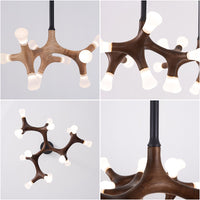 WOMO Tree Branch Wood Chandelier-WM3270