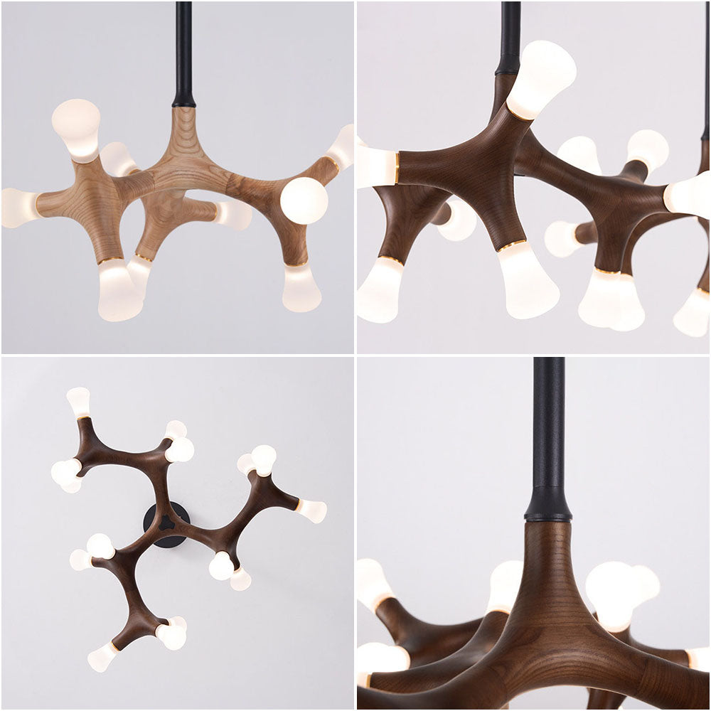 WOMO Tree Branch Wood Chandelier-WM3270