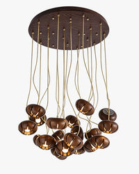WOMO Cluster Multi‑Light Wood Chandelier-WM3271