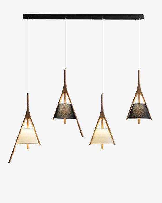 WOMO Branch‑Shaped Wood Linear Pendant Light-WM3275