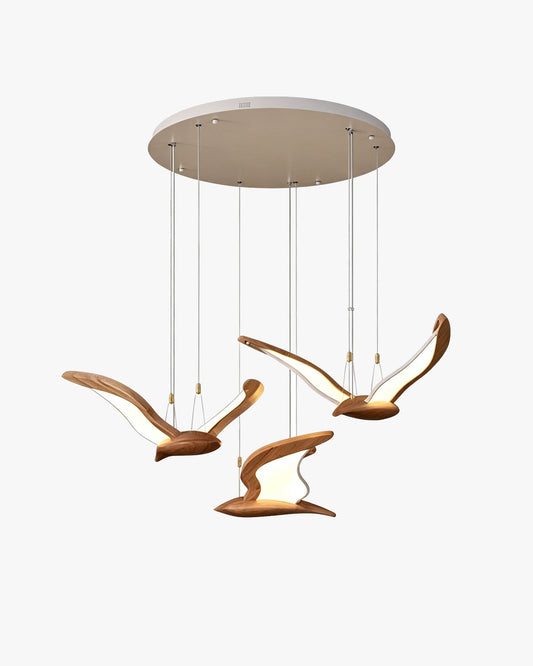 WOMO Flying Bird Wooden Chandelier-WM3280