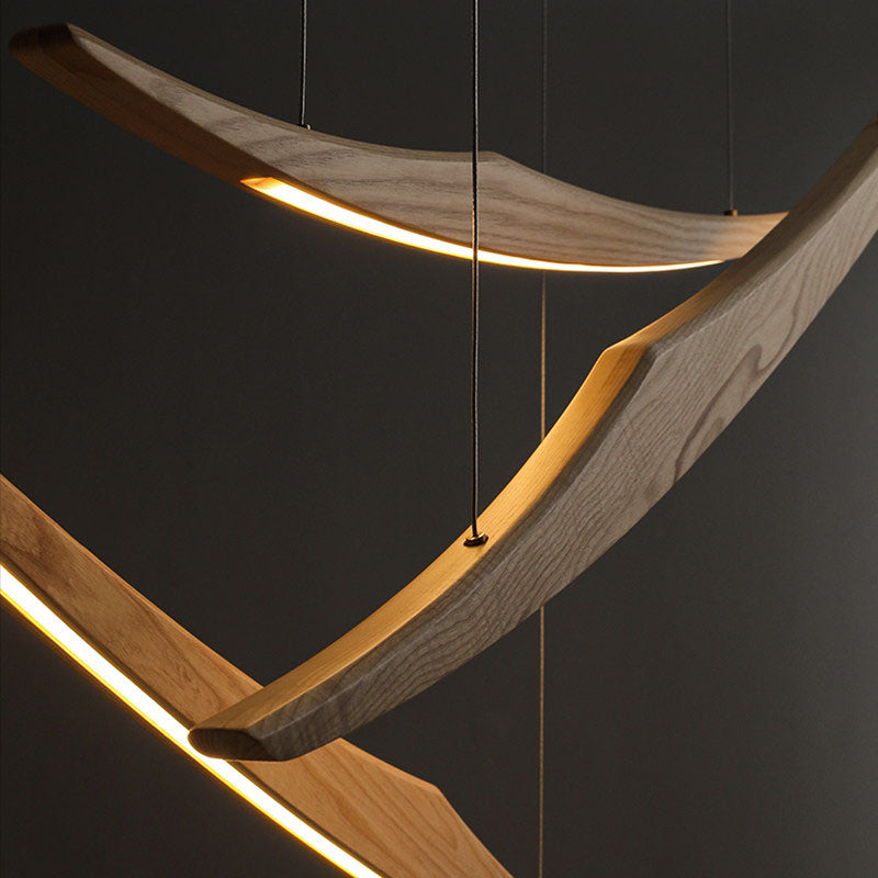 WOMO Long Branch Wood Chandelier-WM3282