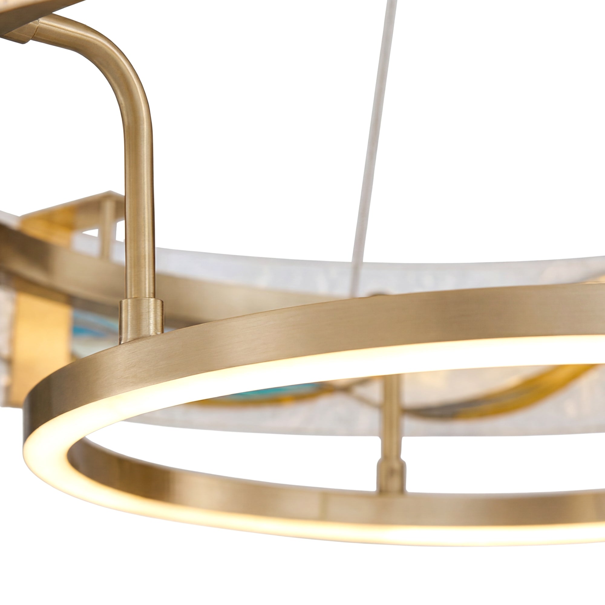 WOMO Enamel Round Brass Chandelier-WM2335