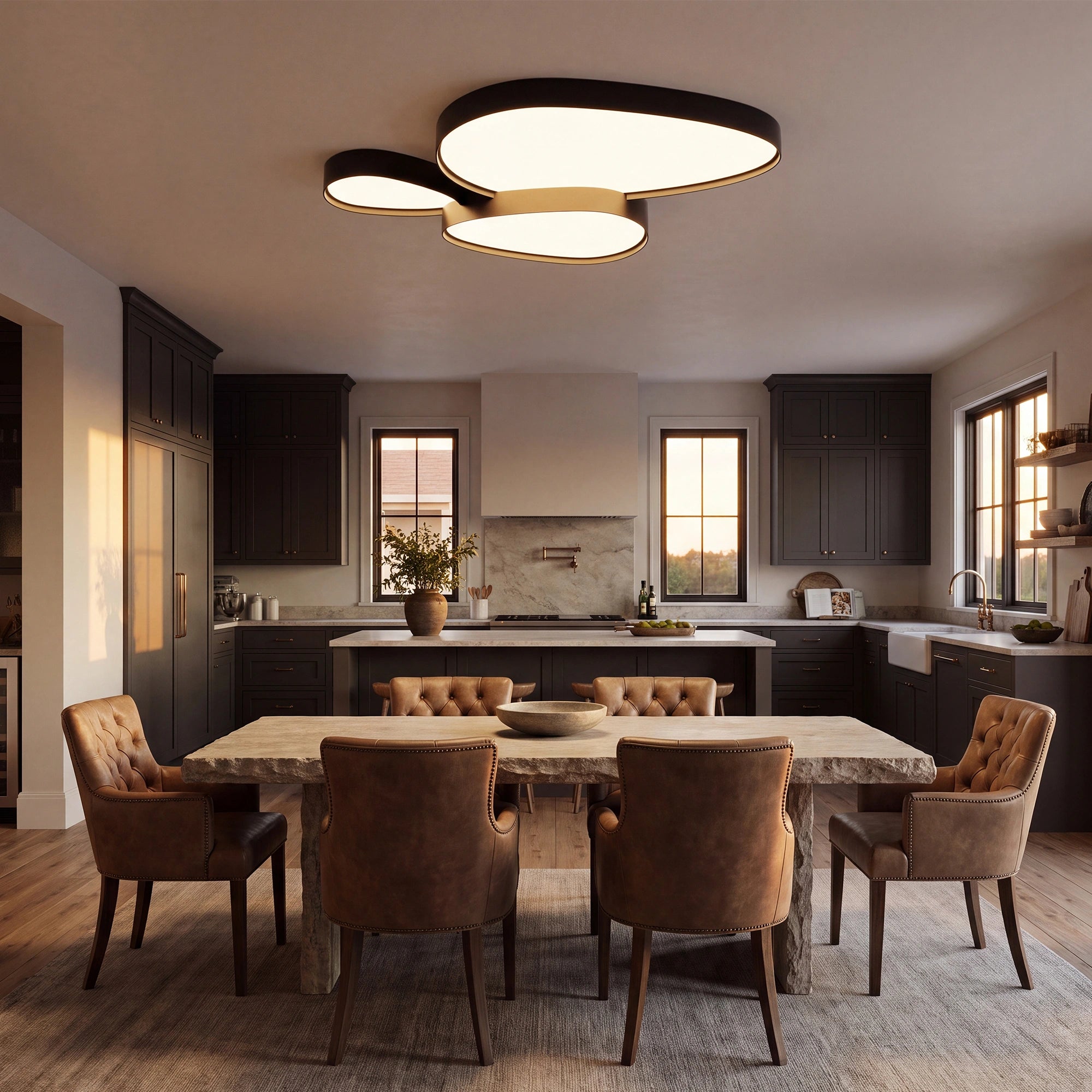 WOMO Modern Low Profile Flush Mount Ceiling Light-WM1010