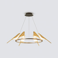 WOMO Gold Bird Round Chandelier-WM2512d