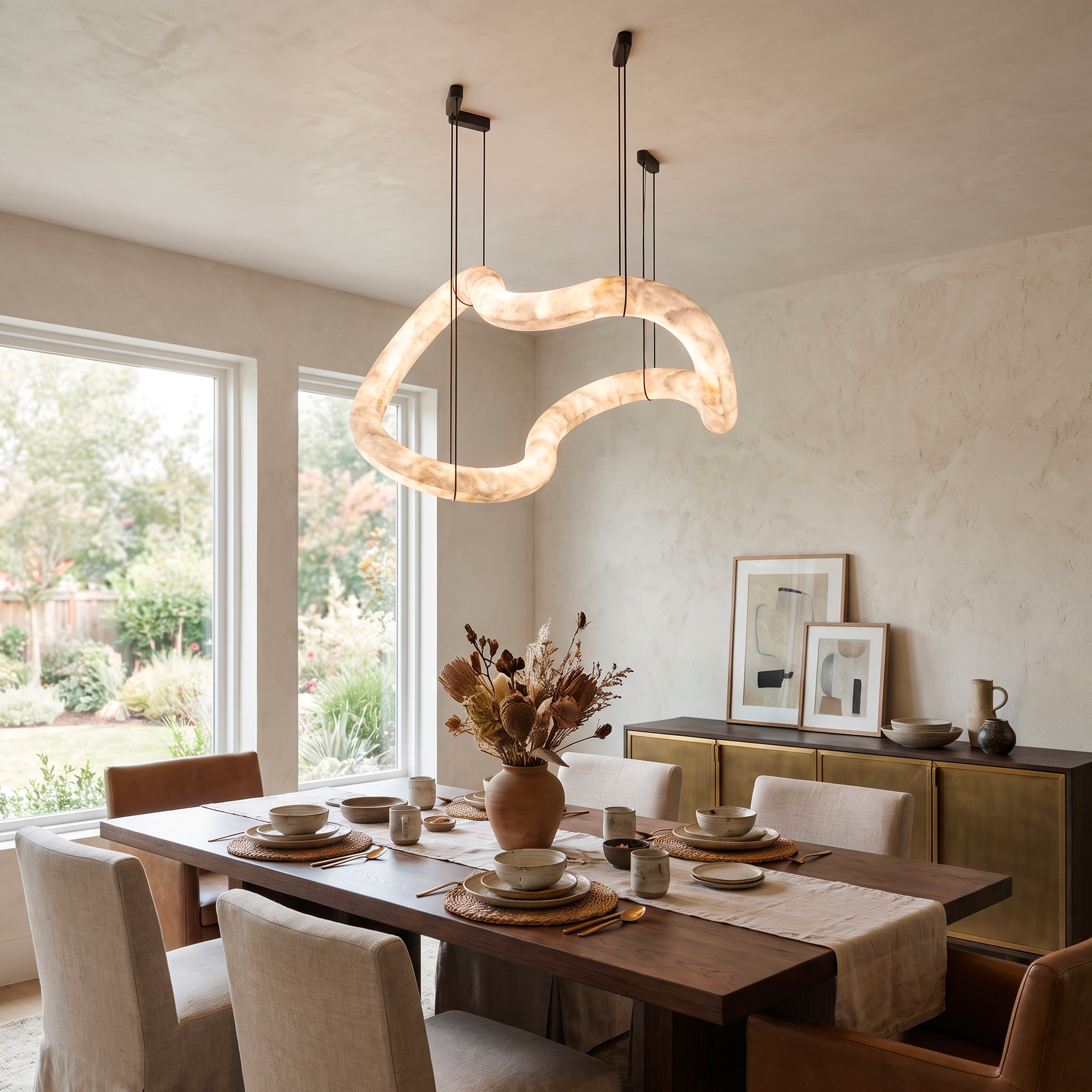 WOMO Infinity Alabaster Chandelier-WM2885