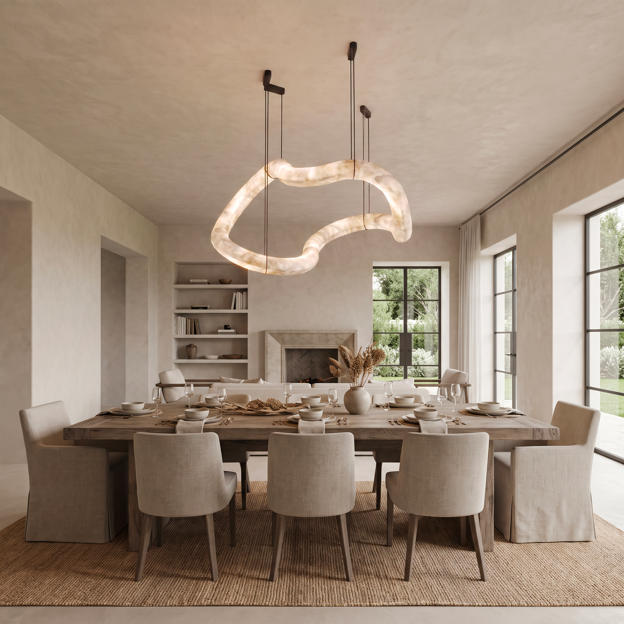 WOMO Infinity Alabaster Chandelier-WM2885