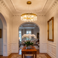WOMO Gold Crystal Round Chandelier-WM2339a