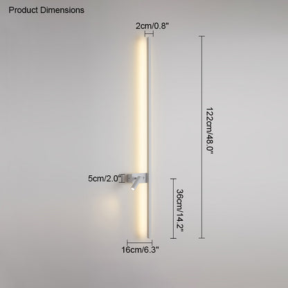 WOMO Switchable Long Linear Wall Sconce with Spotlight-WM6068