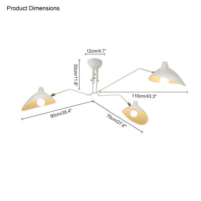 WOMO Arms Semi-Flush Mount Light-WM2057