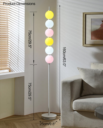 WOMO Colorful Stacked Ball Dimmable Corner Floor Lamp-WM7071